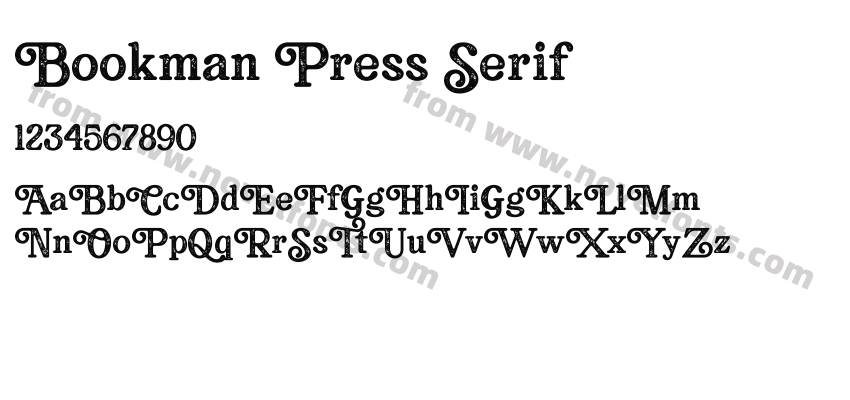 Bookman Press SerifPreview