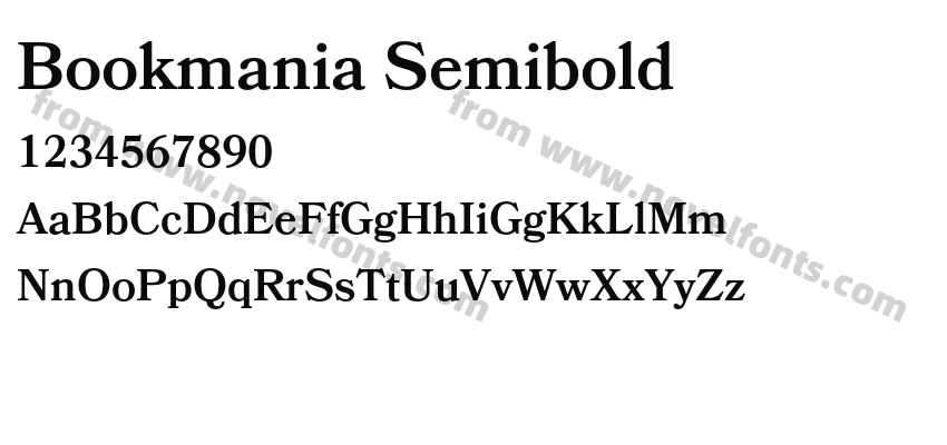 Bookmania SemiboldPreview