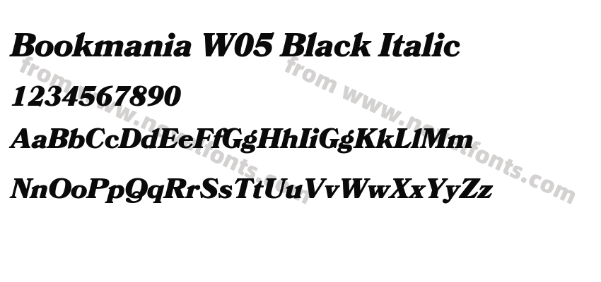 Bookmania W05 Black ItalicPreview