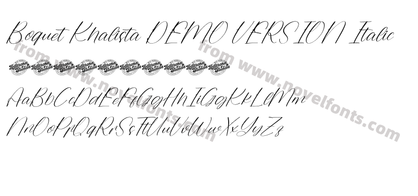 Boquet Khalista DEMO VERSION ItalicPreview