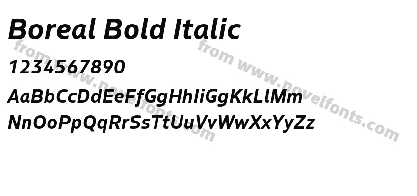 Boreal Bold ItalicPreview