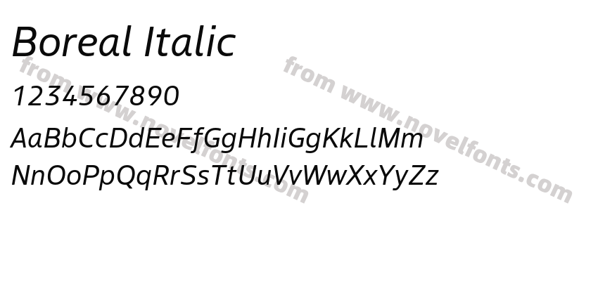 Boreal ItalicPreview