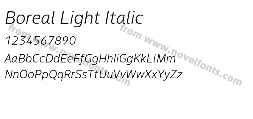 Boreal Light ItalicPreview