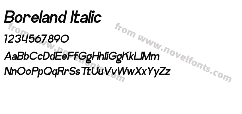 Boreland ItalicPreview