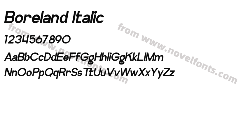 Boreland ItalicPreview
