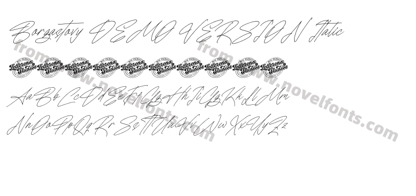 Borgastovy DEMO VERSION ItalicPreview