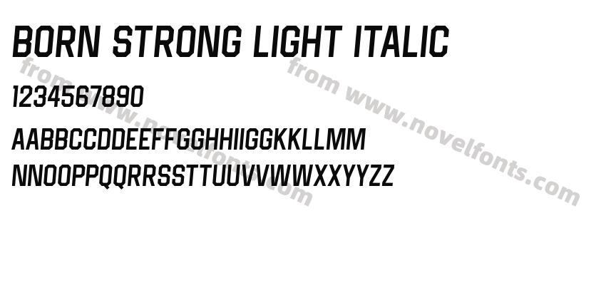 Born Strong Light ItalicPreview