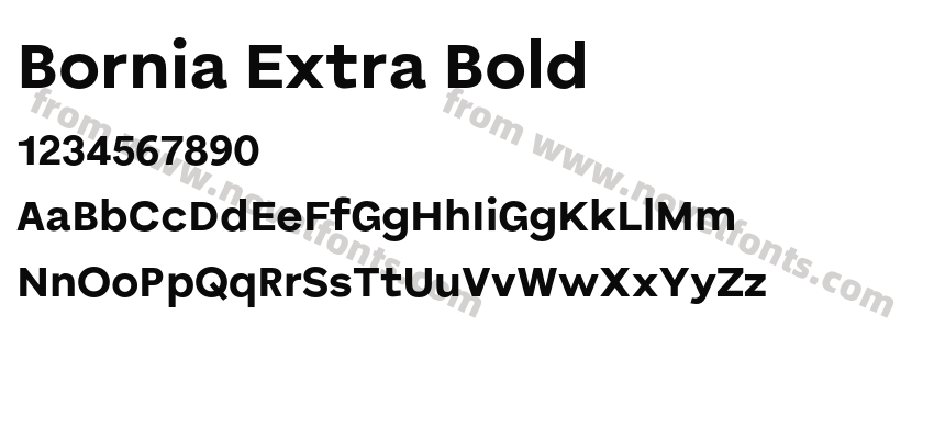 Bornia Extra BoldPreview