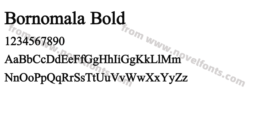 Bornomala BoldPreview