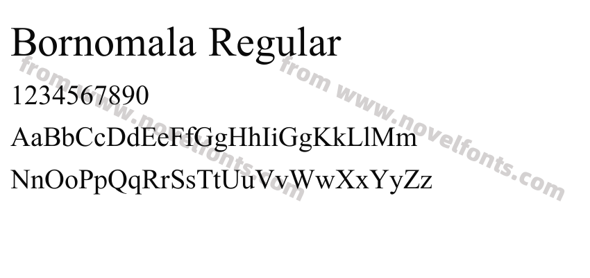 Bornomala RegularPreview