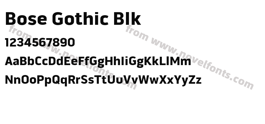 Bose Gothic BlkPreview