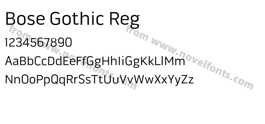 Bose Gothic RegPreview