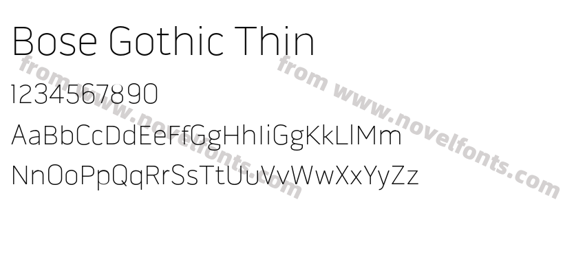 Bose Gothic ThinPreview