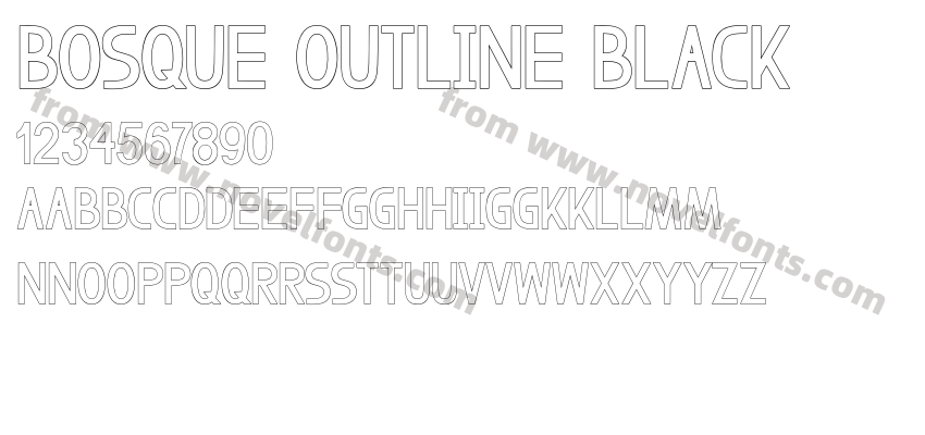 Bosque Outline BlackPreview