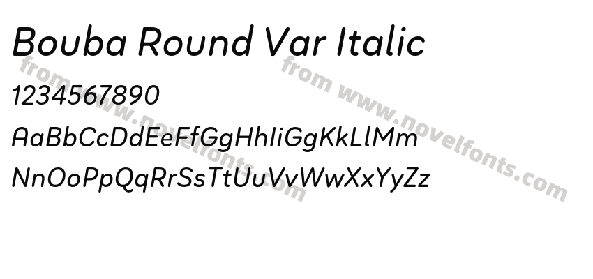Bouba Round Var ItalicPreview