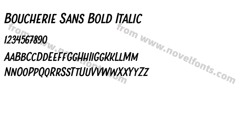 Boucherie Sans Bold ItalicPreview