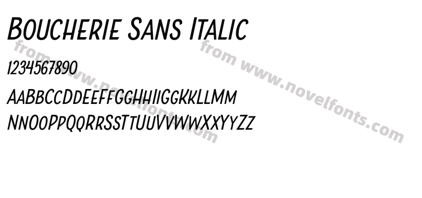 Boucherie Sans ItalicPreview
