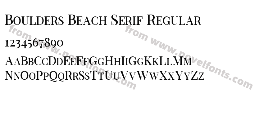 Boulders Beach Serif RegularPreview