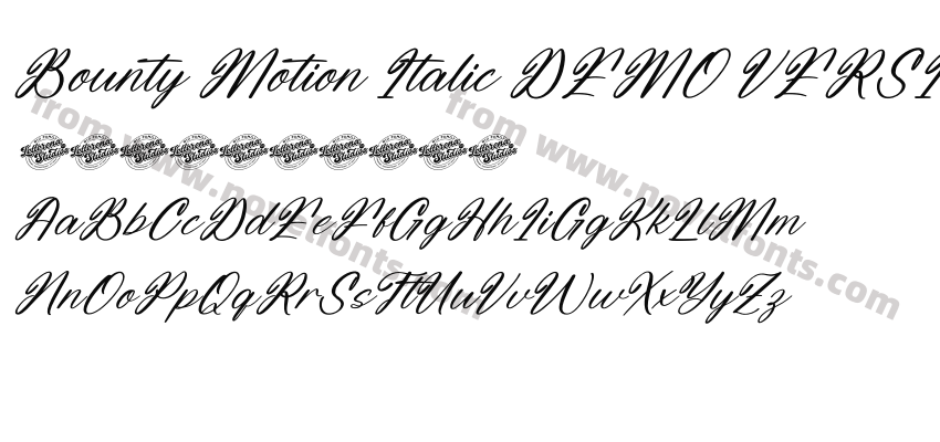 Bounty Motion Italic DEMO VERSI ItalicPreview