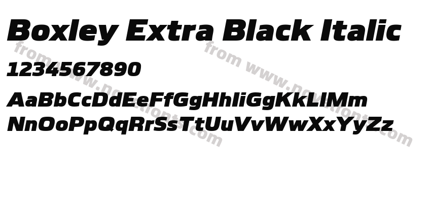 Boxley Extra Black ItalicPreview