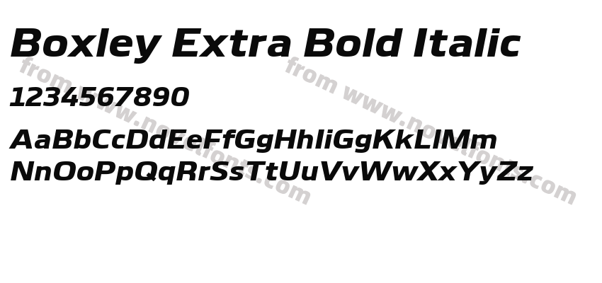 Boxley Extra Bold ItalicPreview