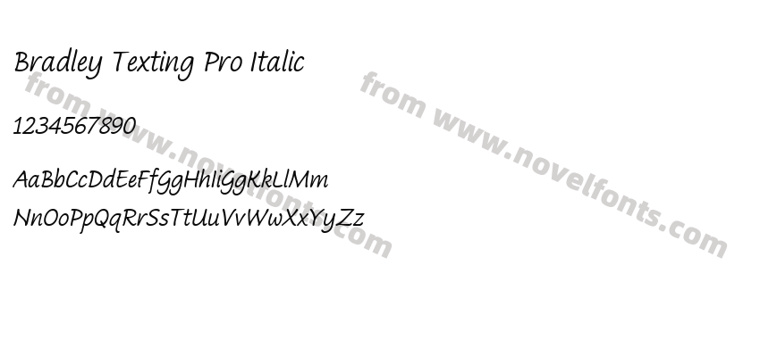 Bradley Texting Pro ItalicPreview