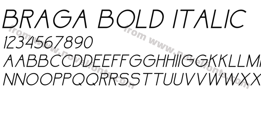Braga Bold ItalicPreview