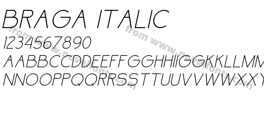 Braga ItalicPreview