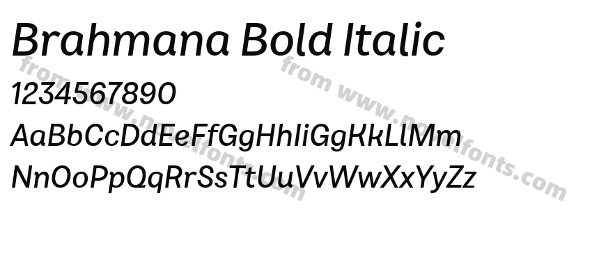 Brahmana Bold ItalicPreview
