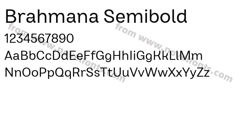 Brahmana SemiboldPreview