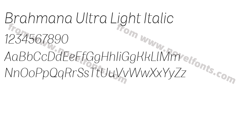 Brahmana Ultra Light ItalicPreview