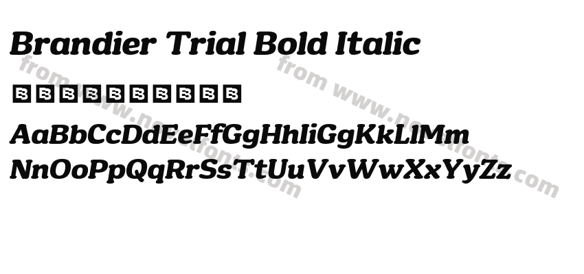 Brandier Trial Bold ItalicPreview