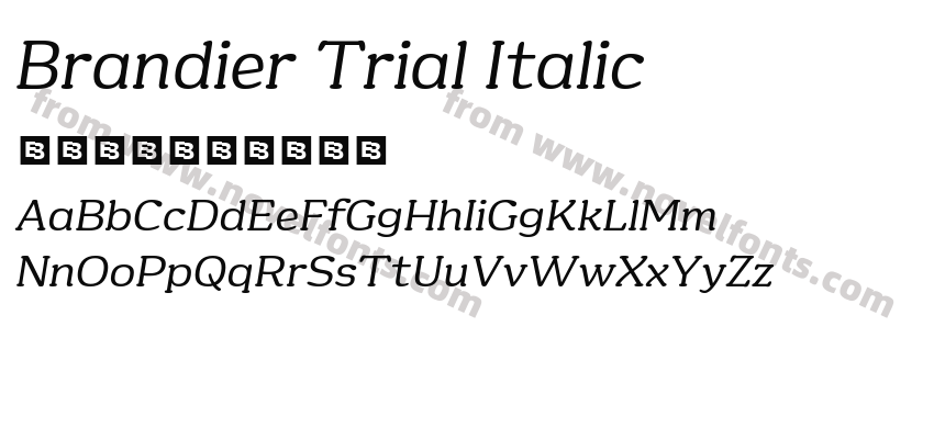 Brandier Trial ItalicPreview