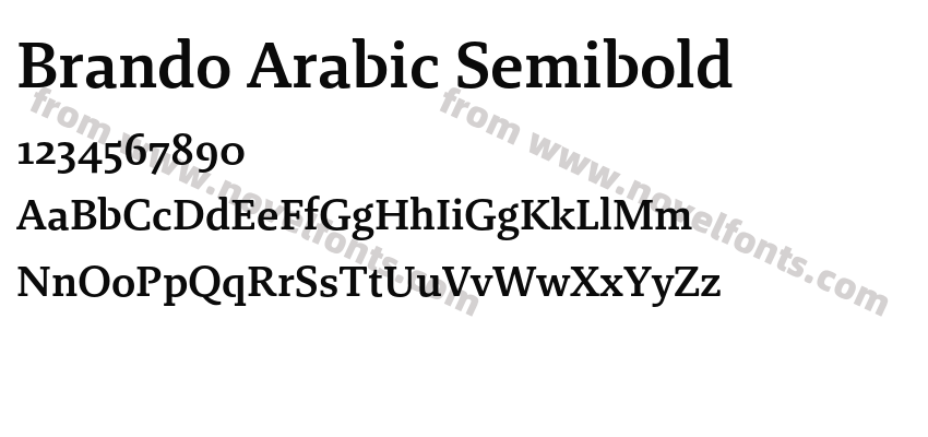 Brando Arabic SemiboldPreview