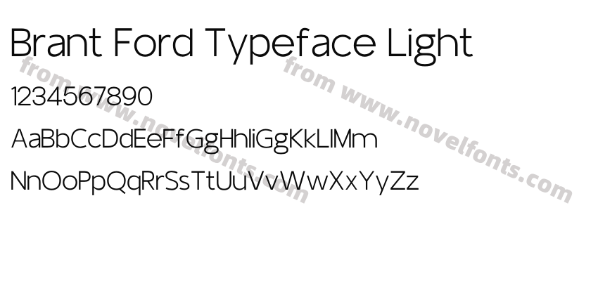 Brant Ford Typeface LightPreview