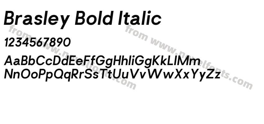 Brasley Bold ItalicPreview