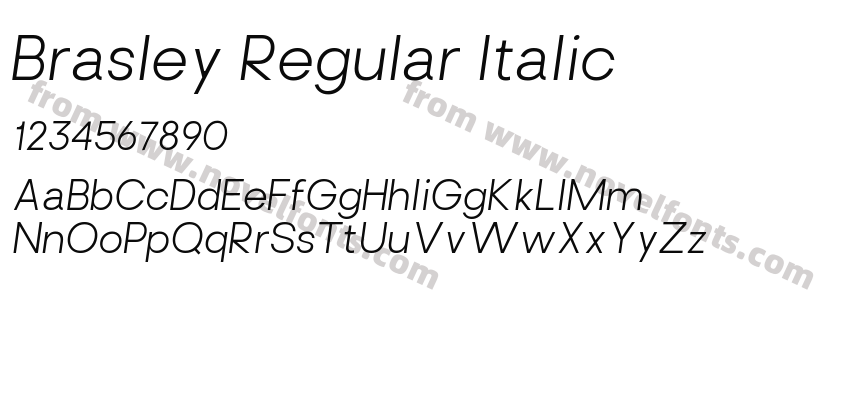 Brasley Regular ItalicPreview