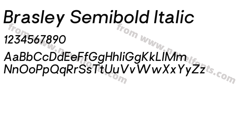 Brasley Semibold ItalicPreview