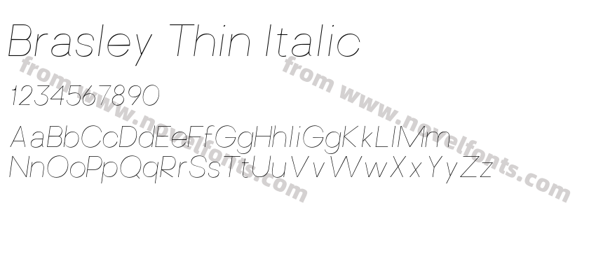 Brasley Thin ItalicPreview