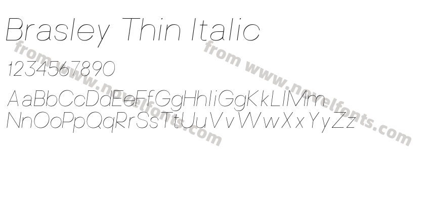 Brasley Thin ItalicPreview