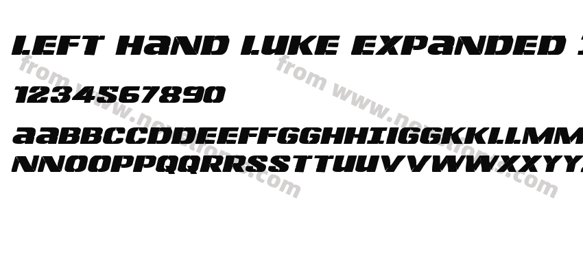 Left Hand Luke Expanded ItalicPreview