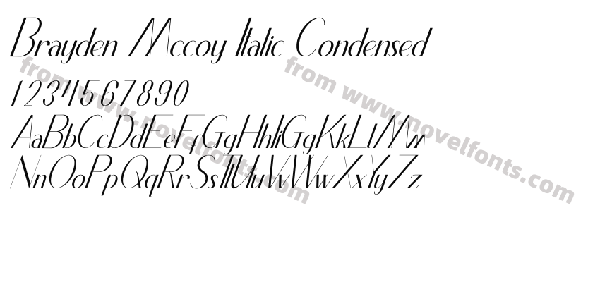 Brayden Mccoy Italic CondensedPreview