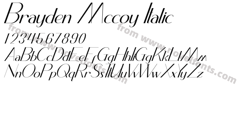Brayden Mccoy ItalicPreview
