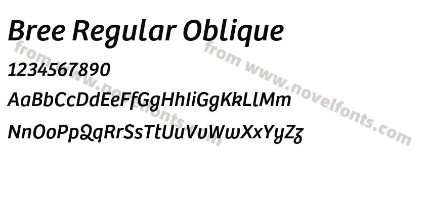 Bree Regular ObliquePreview