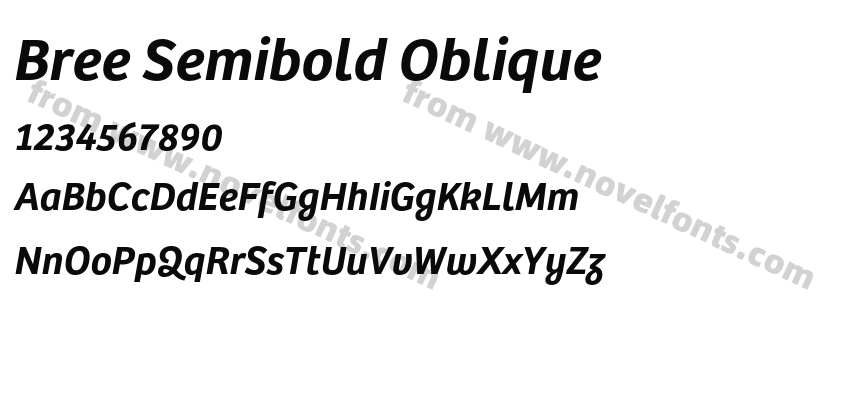 Bree Semibold ObliquePreview