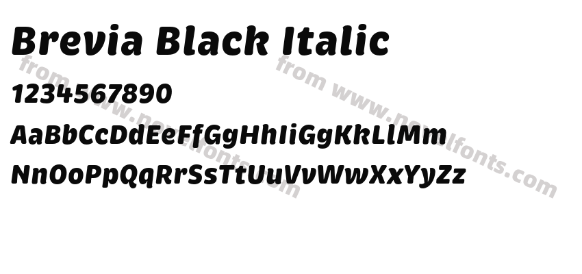 Brevia Black ItalicPreview