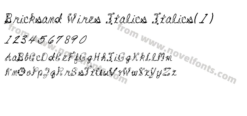 Bricksand Wires Italics ItalicsPreview