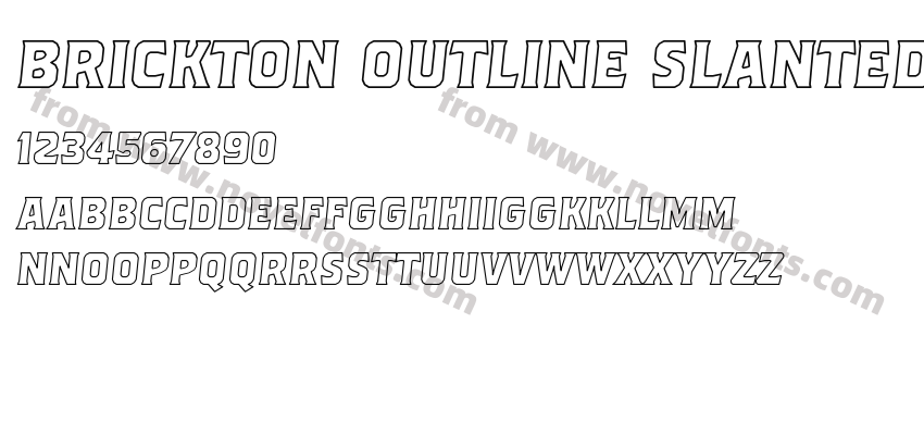Brickton Outline SlantedPreview