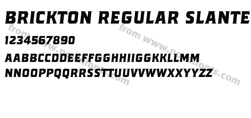Brickton Regular SlantedPreview