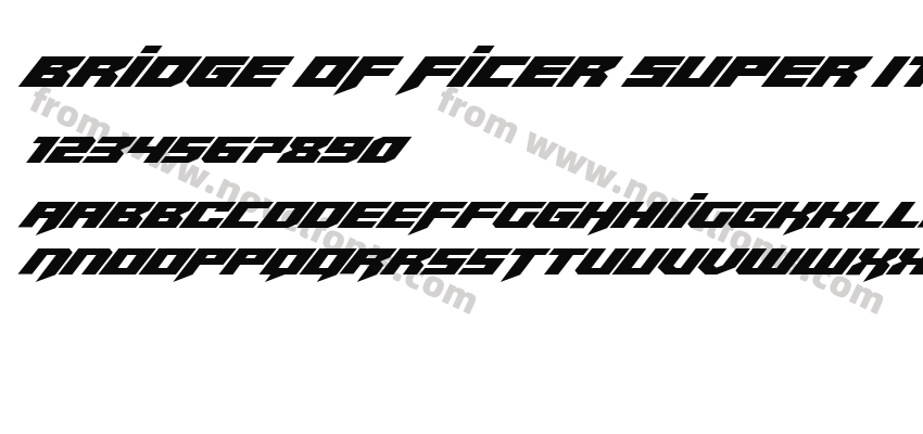 Bridge OF Ficer Super ItalicPreview